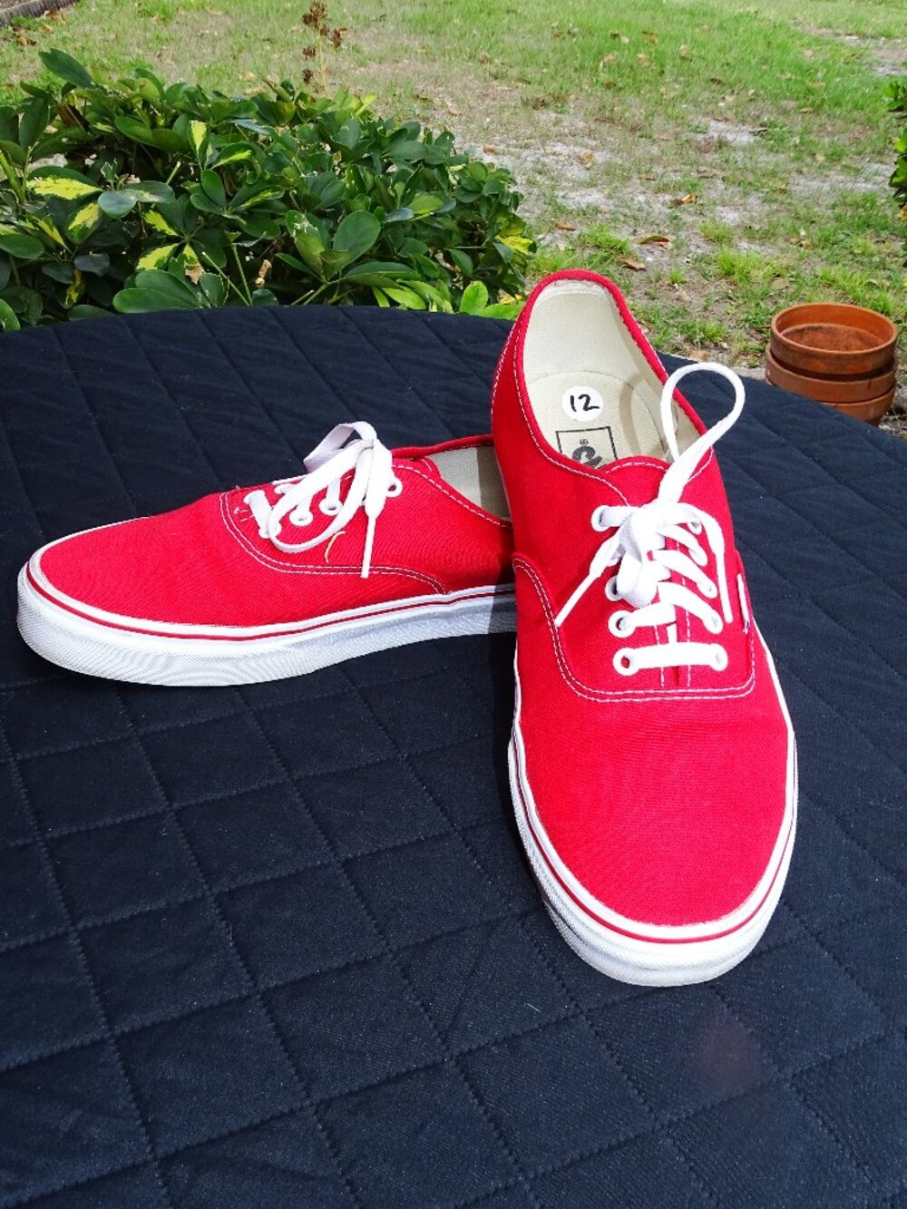 Men's Red Vans Sneakers Size 12 Worn Once!